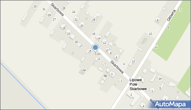Lipowe Pole Skarbowe, Skarbowa, 13, mapa Lipowe Pole Skarbowe