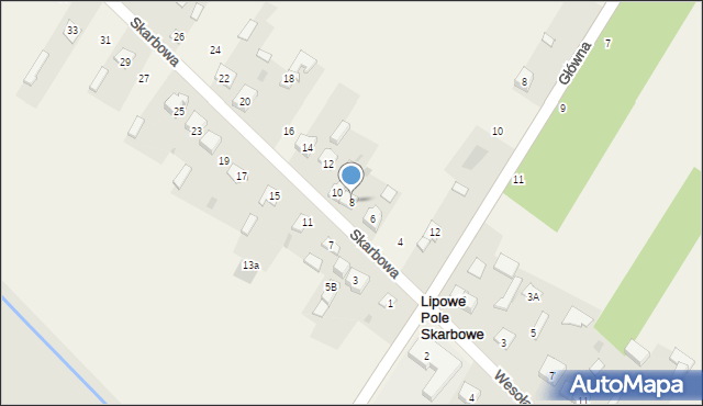 Lipowe Pole Skarbowe, Skarbowa, 8, mapa Lipowe Pole Skarbowe