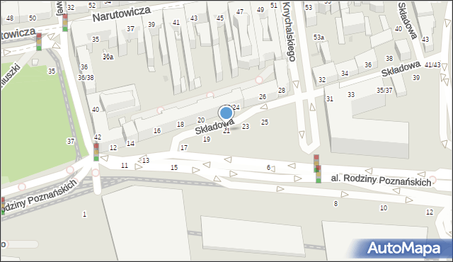 Łódź, Składowa, 21, mapa Łodzi