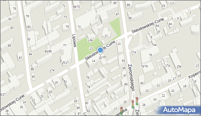 Łódź, Skłodowskiej-Curie Marii, 12, mapa Łodzi