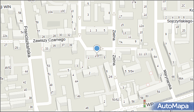 Łódź, Skury-Skoczyńskiego-Robotnika Bronisława, por., 1/3, mapa Łodzi