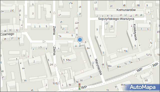 Łódź, Skury-Skoczyńskiego-Robotnika Bronisława, por., 13, mapa Łodzi