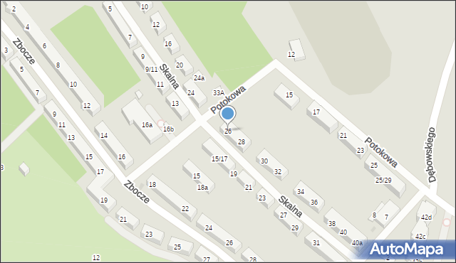 Łódź, Skalna, 26, mapa Łodzi