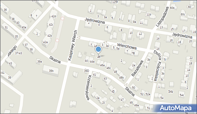 Łódź, Skalna, 46, mapa Łodzi