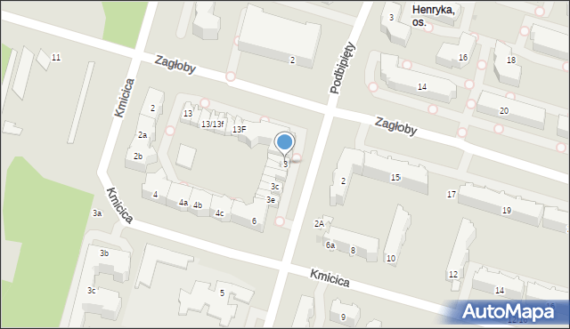 Łódź, Skrzetuskiego Jana, 3, mapa Łodzi