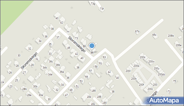 Łódź, Skautów Łódzkich, 65, mapa Łodzi