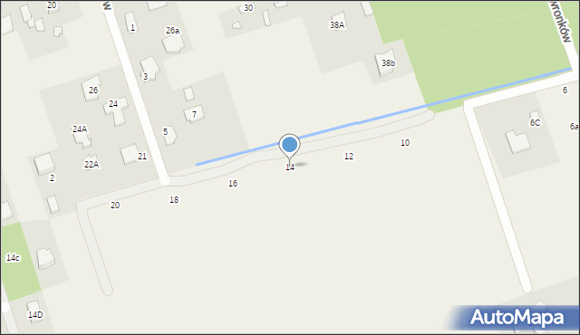 Łoś, Skowronków, 14, mapa Łoś