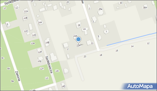 Łoś, Skowronków, 22A, mapa Łoś