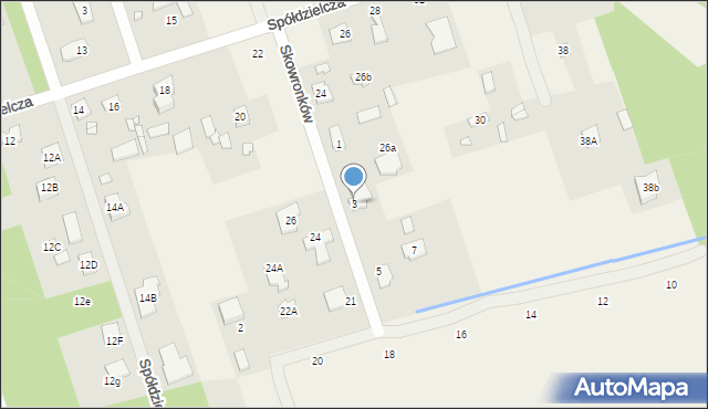 Łoś, Skowronków, 3, mapa Łoś