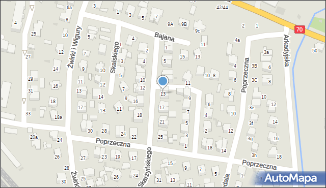 Łowicz, Skarżyńskiego Stanisława, 13, mapa Łowicza