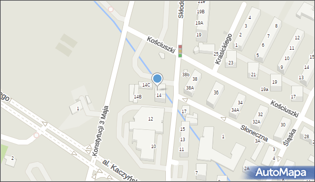 Lubin, Skłodowskiej-Curie Marii, 14A, mapa Lubin