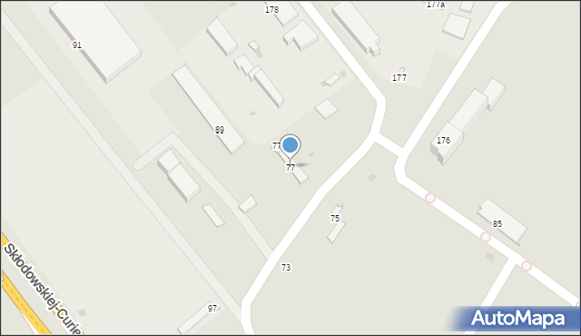 Lubin, Skłodowskiej-Curie Marii, 77, mapa Lubin