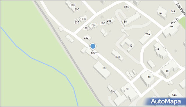 Lubin, Skłodowskiej-Curie Marii, 80a, mapa Lubin