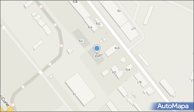 Lubin, Skłodowskiej-Curie Marii, 91H, mapa Lubin