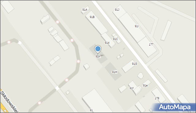 Lubin, Skłodowskiej-Curie Marii, 91k, mapa Lubin