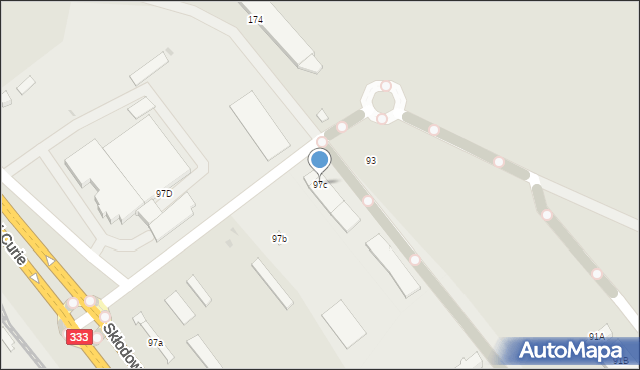 Lubin, Skłodowskiej-Curie Marii, 97c, mapa Lubin