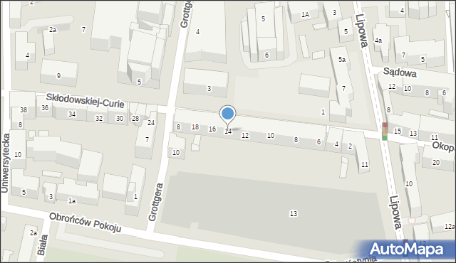 Lublin, Skłodowskiej-Curie Marii, 14, mapa Lublina