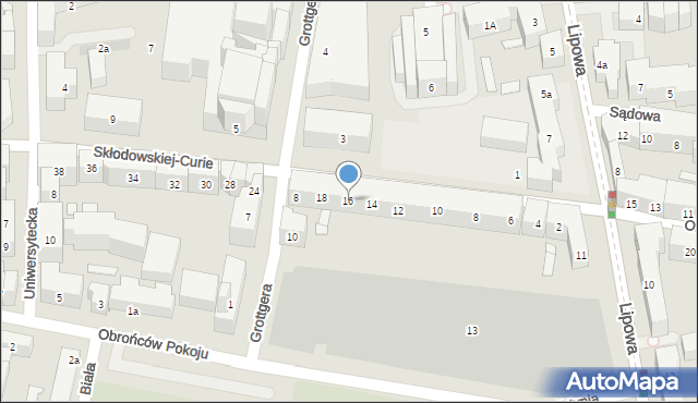 Lublin, Skłodowskiej-Curie Marii, 16, mapa Lublina