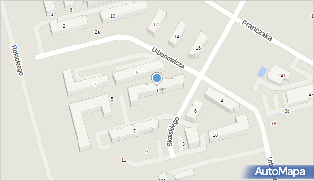 Lublin, Skalskiego Stanisława, gen., 3, mapa Lublina