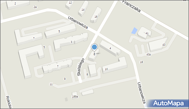 Lublin, Skalskiego Stanisława, gen., 6, mapa Lublina