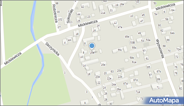 Lublin, Skrzynicka, 10a, mapa Lublina