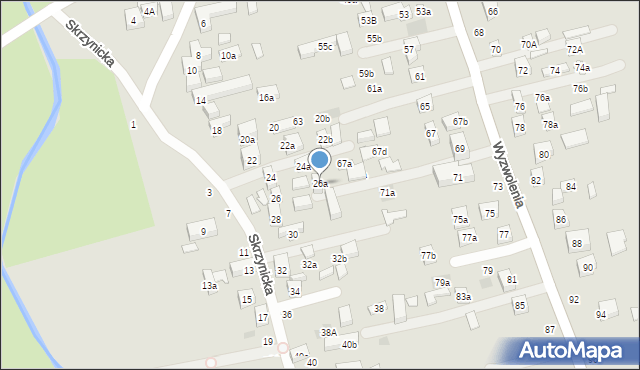 Lublin, Skrzynicka, 26a, mapa Lublina