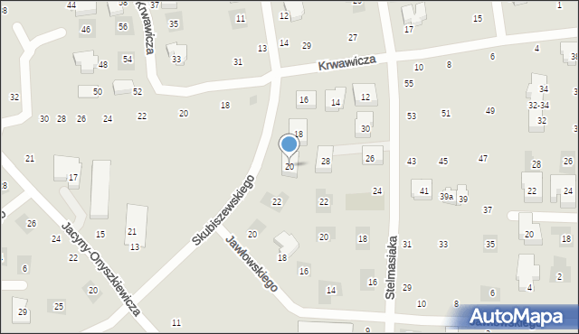 Lublin, Skubiszewskiego Feliksa, 20, mapa Lublina