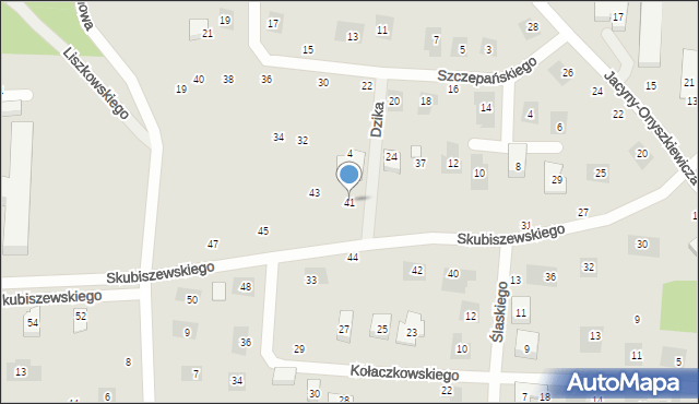 Lublin, Skubiszewskiego Feliksa, 41, mapa Lublina