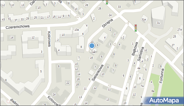 Lublin, Skrajna, 14, mapa Lublina