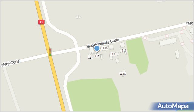 Lubliniec, Skłodowskiej-Curie Marii, 115, mapa Lubliniec