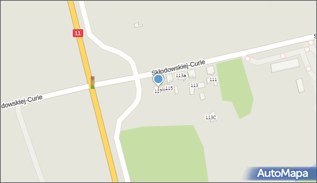 Lubliniec, Skłodowskiej-Curie Marii, 117, mapa Lubliniec