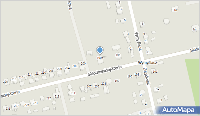 Lubliniec, Skłodowskiej-Curie Marii, 190b, mapa Lubliniec