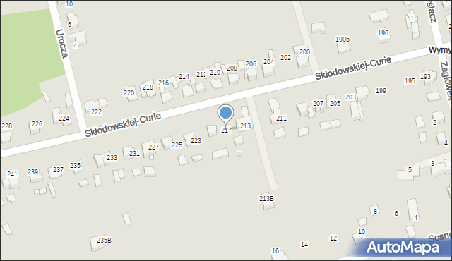 Lubliniec, Skłodowskiej-Curie Marii, 217, mapa Lubliniec