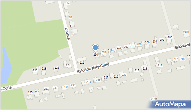 Lubliniec, Skłodowskiej-Curie Marii, 220, mapa Lubliniec