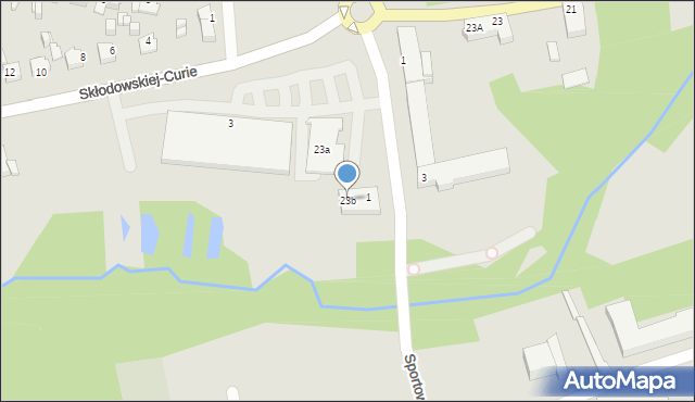 Lubliniec, Skłodowskiej-Curie Marii, 23b, mapa Lubliniec