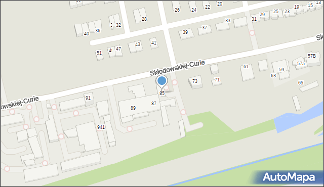 Lubliniec, Skłodowskiej-Curie Marii, 85, mapa Lubliniec