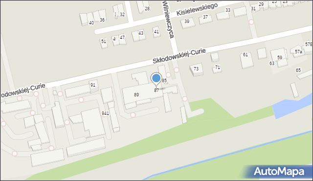 Lubliniec, Skłodowskiej-Curie Marii, 87, mapa Lubliniec