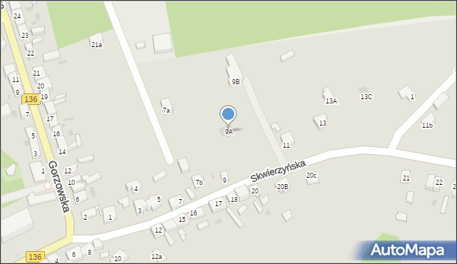 Lubniewice, Skwierzyńska, 9A, mapa Lubniewice