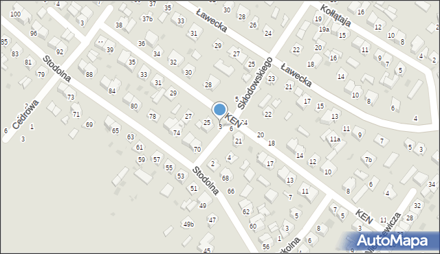 Łuków, Skłodowskiego Józefa, 3, mapa Łuków