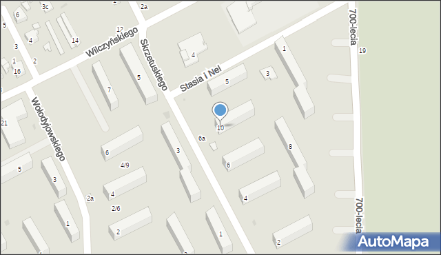 Łuków, Skrzetuskiego Jana, 10, mapa Łuków