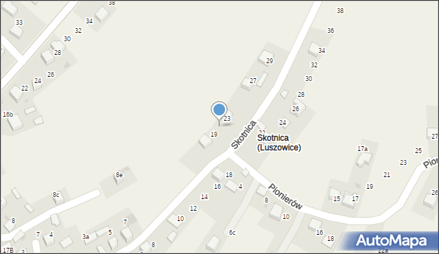 Luszowice, Skotnica, 21, mapa Luszowice
