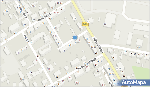 Malbork, Skłodowskiej-Curie Marii, 2, mapa Malborka