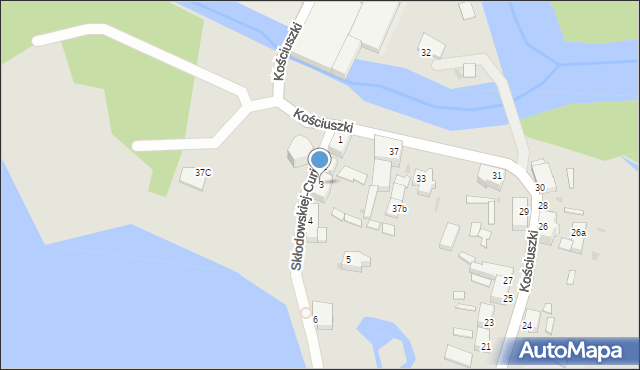 Małomice, Skłodowskiej-Curie Marii, 3, mapa Małomice