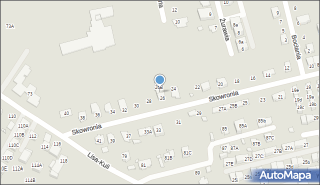 Marki, Skowronia, 26A, mapa Marki