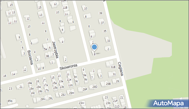 Marki, Skowronia, 4, mapa Marki