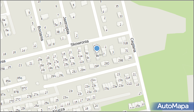 Marki, Skowronia, 9b, mapa Marki