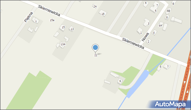 Marków-Towarzystwo, Skierniewicka, 11, mapa Marków-Towarzystwo