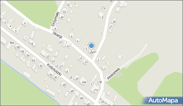 Miasteczko Krajeńskie, Skargi Piotra, ks., 2A, mapa Miasteczko Krajeńskie