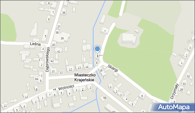 Miasteczko Krajeńskie, Skargi Piotra, ks., 8, mapa Miasteczko Krajeńskie