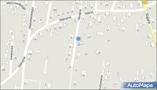 Miasteczko Śląskie, Skrajna, 19, mapa Miasteczko Śląskie